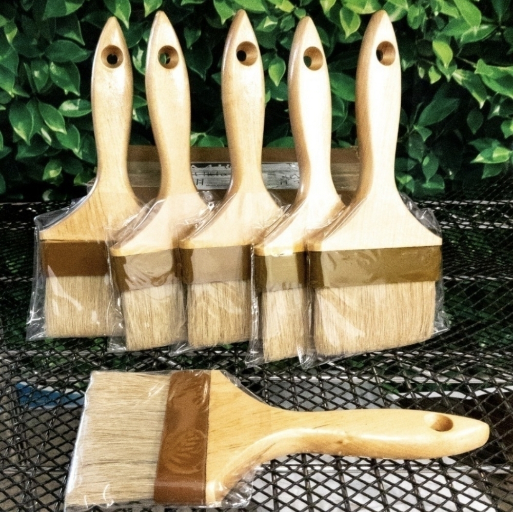 NEW 4” Commercial Grade Pastry Brush | Wooden Handle | Baking BBQ | JR 37040